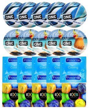 Набор 20 шт ONE Fresh Mint + ONE Island Punch + Pasante Cooling + EXS BUBBLEGUM SOS7173 фото