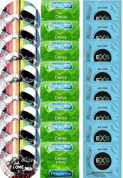 Набір 24 шт ONE Extreme Ribs + Delay Infinity + EXS Air Thin SOS7422 фото
