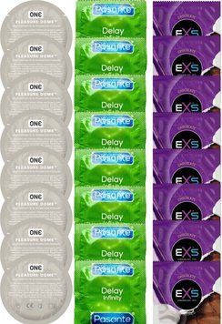 Набір 24 шт ONE Pleasure Dome + Delay Infinity + EXS Chocolate SOS7368 фото