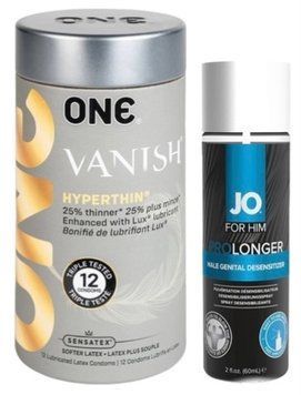 Набір з 12 шт ONE Vanish + Пролонгатор System JO Prolonger Spray with Benzocaine (60 мл) SOS9199 фото