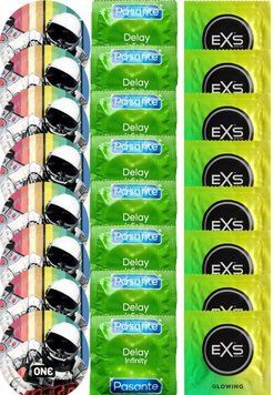 Набір 24 шт ONE Extreme Ribs + Delay Infinity + EXS Glow in the Dark SOS7417 фото
