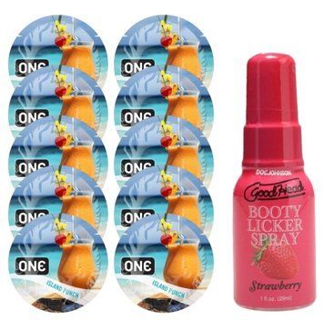 Комплект ONE Island Punch 10 шт + Orgie Oral Ease Deepthroat &ndash; Мятный, 15 мл SOS13839 фото