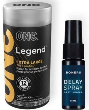 Набір з 12 шт ONE Legend Extra Large + Пролонгатор Boners Delay Cream SOS9062 фото