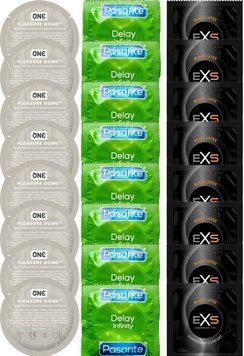 Набір 24 шт ONE Pleasure Dome + Delay Infinity + EXS Black Latex SOS7363 фото