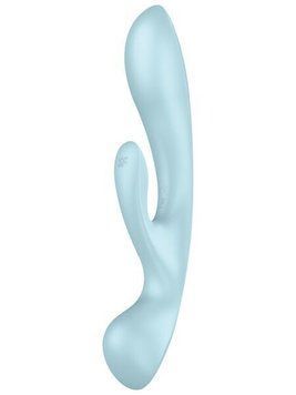 Вібратор-кролик і масажер 2 в 1 Satisfyer Triple Oh (блакитний) SO7781 фото