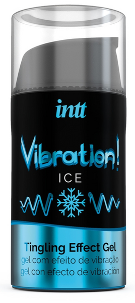 Рідкий вібратор із крижаним ефектом INTT Ice Vibration (15 мл) &mdash; з ефектом пульсації та ментолової прохолоди SO2920 фото