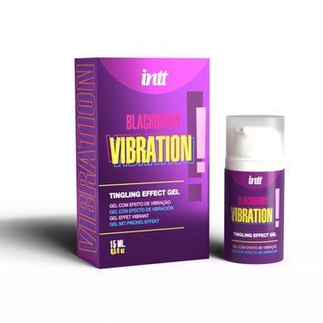 Рідкий вібратор зі смаком ожини INTT Blackberry Vibration (15 мл) &mdash; з ефектом пульсації та зігрівання SX2661 фото