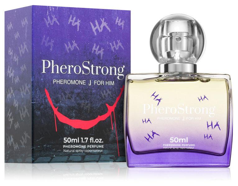 Чоловічі парфуми з феромонами PheroStrong J (Амброво-деревний з квітковими нотами, 50 мл) LD29 фото
