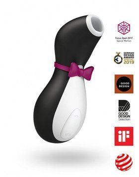 Вакуумно-хвильовий стимулятор Satisfyer Penguin (чорно-білий) SO1641 фото