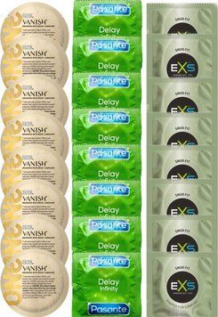 Набір 24 шт ONE Vanish Hyperthin + Delay Infinity + EXS Snug Fit SOS7356 фото