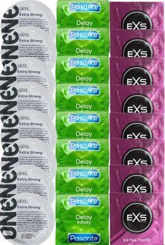 Набір 24 шт ONE Extra Strong + Delay Infinity + EXS Extra Thick SOS7332 фото