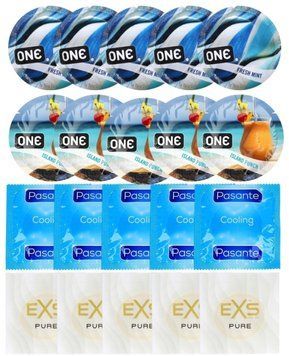 Набор 20 шт ONE Fresh Mint + ONE Island Punch + Pasante Cooling + EXS Pure SOS7182 фото