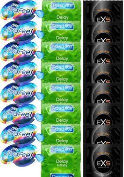 Набір 24 шт 𝐎𝐍𝐄 𝐔𝐥𝐭𝐫𝐚𝐅𝐞𝐞𝐥 + Delay Infinity + EXS Black Latex SO7452 фото