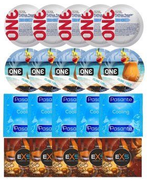Набір 20 шт ONE Tattoo Touch + ONE Island Punch + Pasante Cooling + EXS CRAZY COLA SOS7255 фото