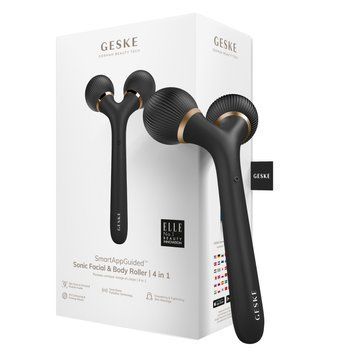 Електронний ультразвуковий ролик для обличчя та тіла GESKE Sonic Facial&Body Roller 4в1 gray HB0030 фото