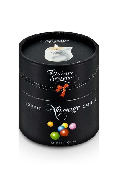 Масажна свічка Plaisirs Secrets Bubble Gum (80 мл), керамічний посуд SO1847 фото