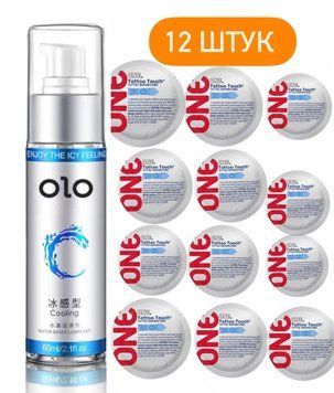 Набір ONE Tattoo Touch з тату 12 шт + Лубрикант охолоджуючий на водній основі OLO 60 мл SOS1285 фото