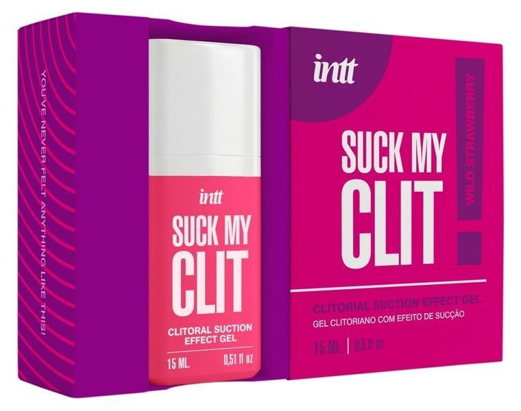 Смоктайзер для клітора Intt Suck My Clit Wild Strawberry (15 мл) &mdash; гель з ефектом посмоктування (Полуниця) SX4002 фото
