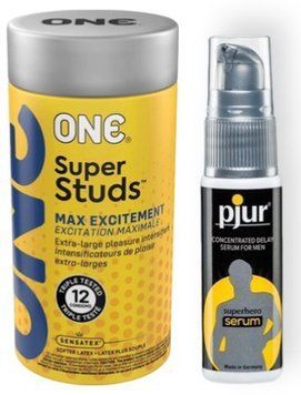 Набір 12 шт ONE Super Studs + pjur Superhero Serum 20 мл SOS9042 фото