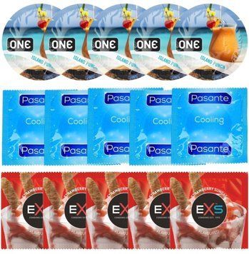 Набір 15 шт ONE Island Punch + Pasante Cooling + EXS STRAWBERRY SUNDAE SOS697143 фото