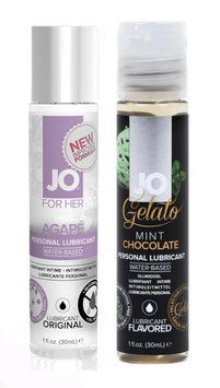 Набір лубрикантів System JO AGAPE (30 мл) + System JO H2O Mint Chocolate(30 мл) LB45 фото