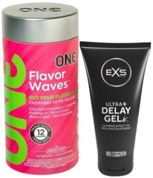 Набір з 12 шт ONE Flavor Waves + Пролонгатор EXS Delay Gel Ultra+ 100m SOS9331 фото