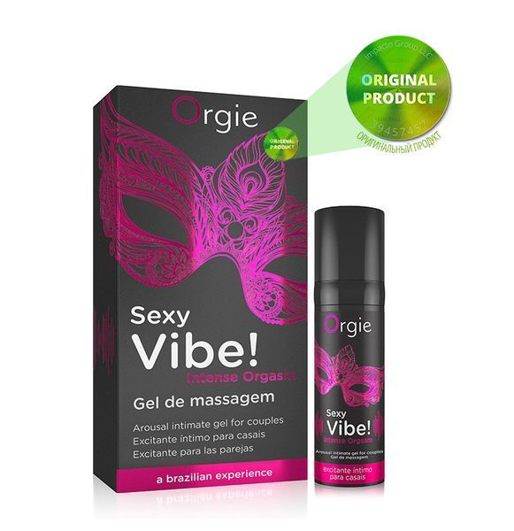 Orgie Sexy Vibe! Intense Orgasm (15 мл) &ndash; жидкий вибратор-гель с эффектом мультисенсорного возбуждения 21227 фото