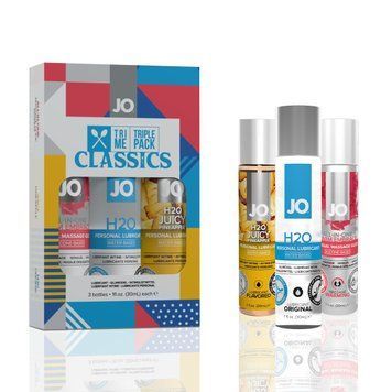 Набір System JO Tri-Me Triple Pack &mdash; Classics (3&times;30 мл) водна, силіконова та смакова змазка SO2839 фото