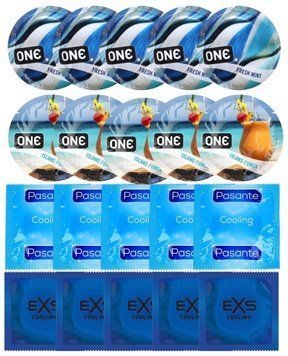 Набор 20 шт ONE Fresh Mint + ONE Island Punch + Pasante Cooling + EXS Cooling SOS7186 фото