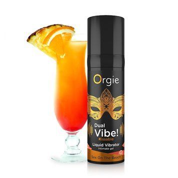 Orgie Dual Vibe! Sex On The Beach (15 мл) &ndash; жидкий вибратор с тропическим вкусом коктейля 17328 фото