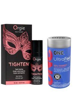 Гель для сужения Orgie &ndash; Tighten (15 мл)+ ONE UltraFeel 2-in-1 Pack 10 шт SOS6729 фото
