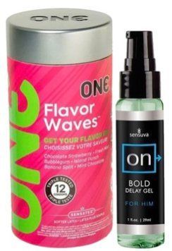 Набір з 12 шт ONE Flavor Waves + Пролонгатор Sensuva - ON Bold (29 мл) SOS9327 фото