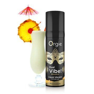 Orgie Dual Vibe! Pi&ntilde;a Colada (15 мл) &ndash; жидкий вибратор с тропическим вкусом коктейля 17311 фото