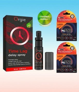 Пролонгатор для чоловіків Time Lag, 25 мл. ORGIE + My ONE Large Sampler 6 шт SOS6678 фото