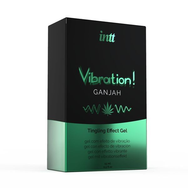 Жидкий вибратор с конопляным маслом INTT Ganjah Vibration (15 мл) &ndash; с эффектом пульсации и согревания SO3347 фото